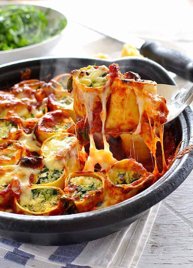 Cannelloni on steroids! Turn a familiar dish into something memorable. Everyday ingredients. Easy to make.
