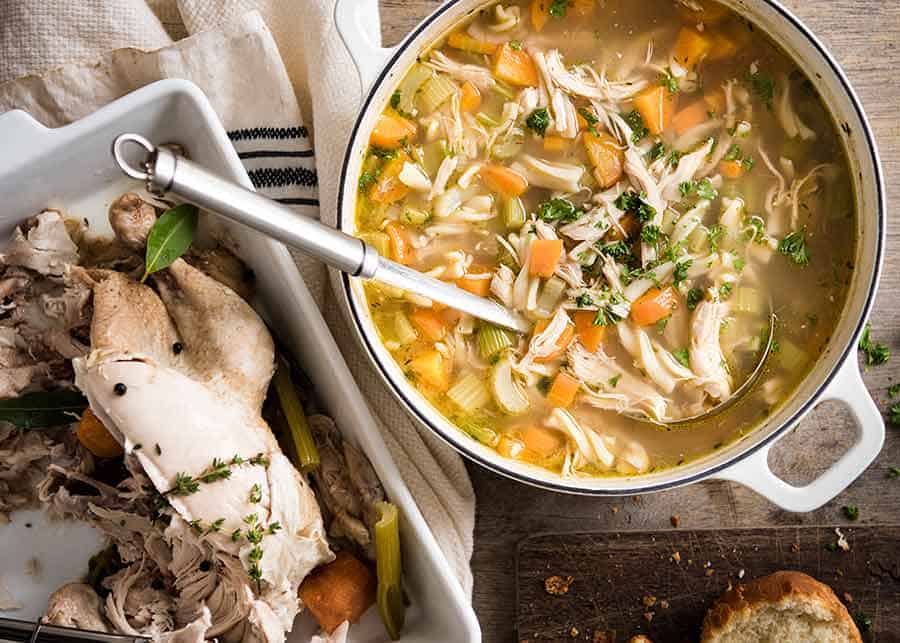 How to make Chicken Noodle Soup from scratch (whole chicken)