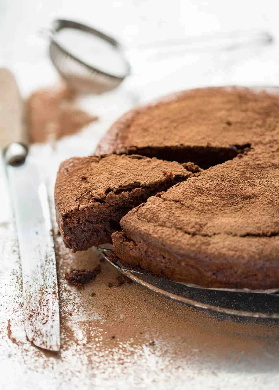 Almond Cake Recipe - Chocolate Almond Torte | FitttZee