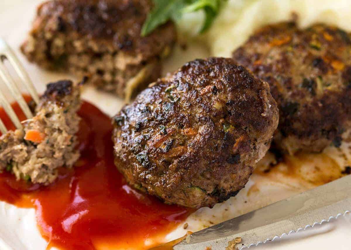 This is how to make plump, juicy, extra tasty rissoles with hidden veggies! www.recipetineats.com