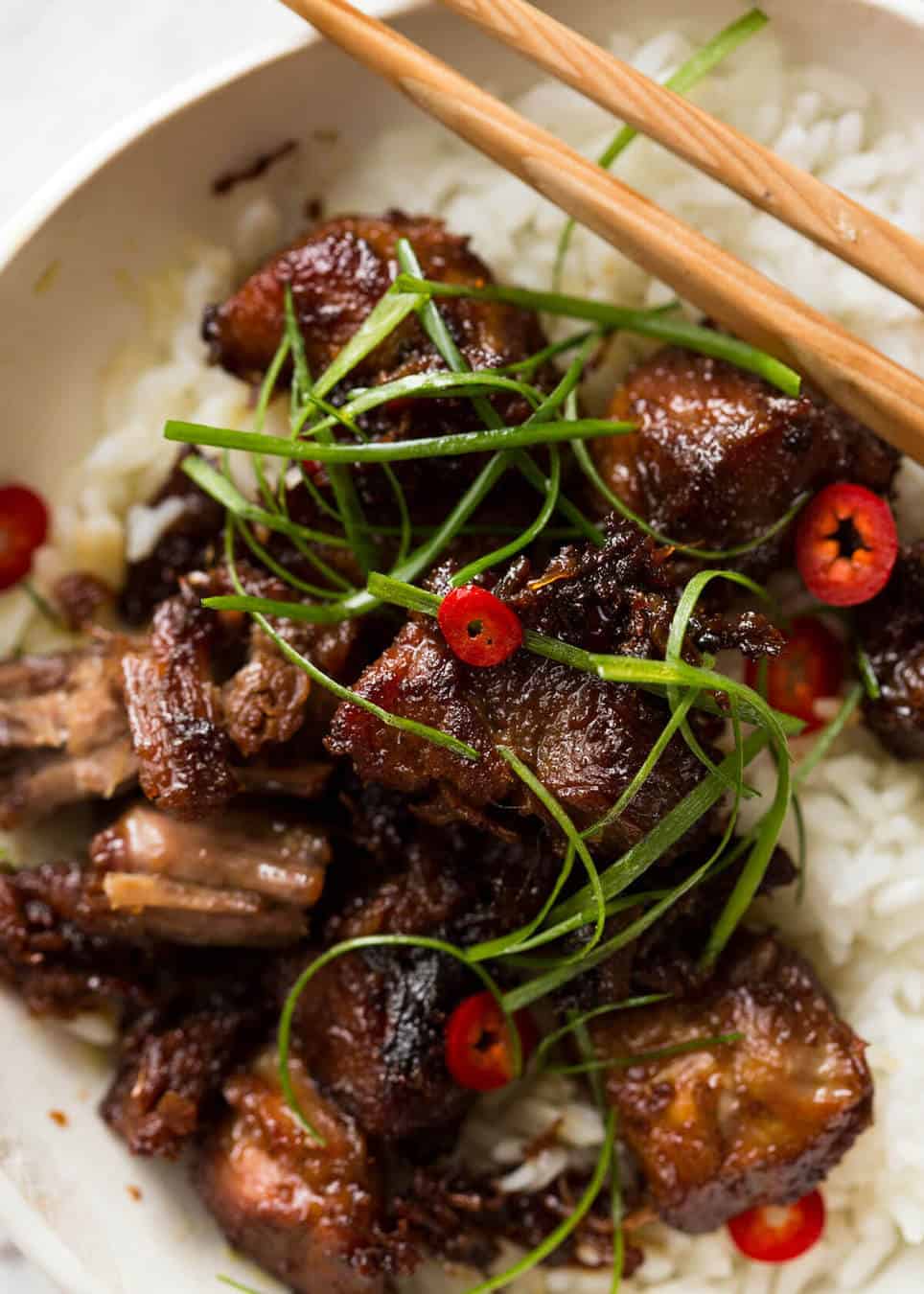 Vietnamese Caramel Pork is a simple, magical recipe - tender pork in a sweet savoury glaze and no hunting down unusual ingredients! www.recipetineats.com