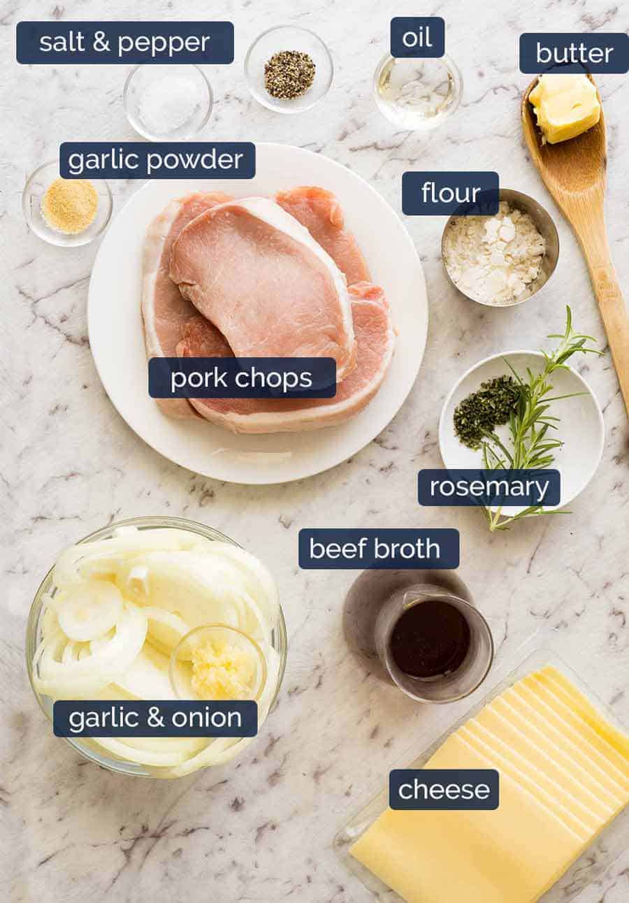 Ingredients in French Onion Smothered Pork Chops