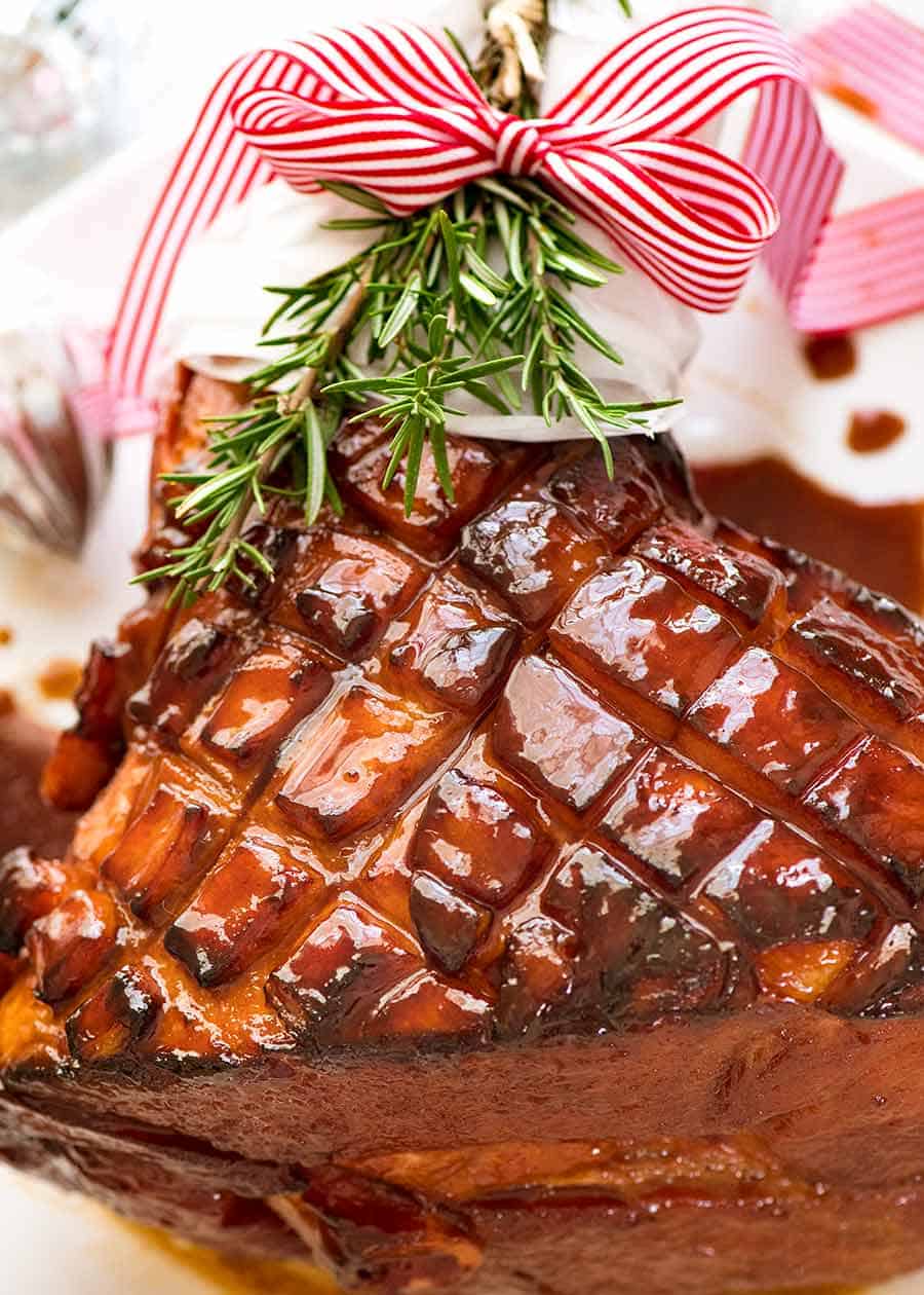 Overhead photo of Brown Sugar Ham Glaze for Glazed Ham