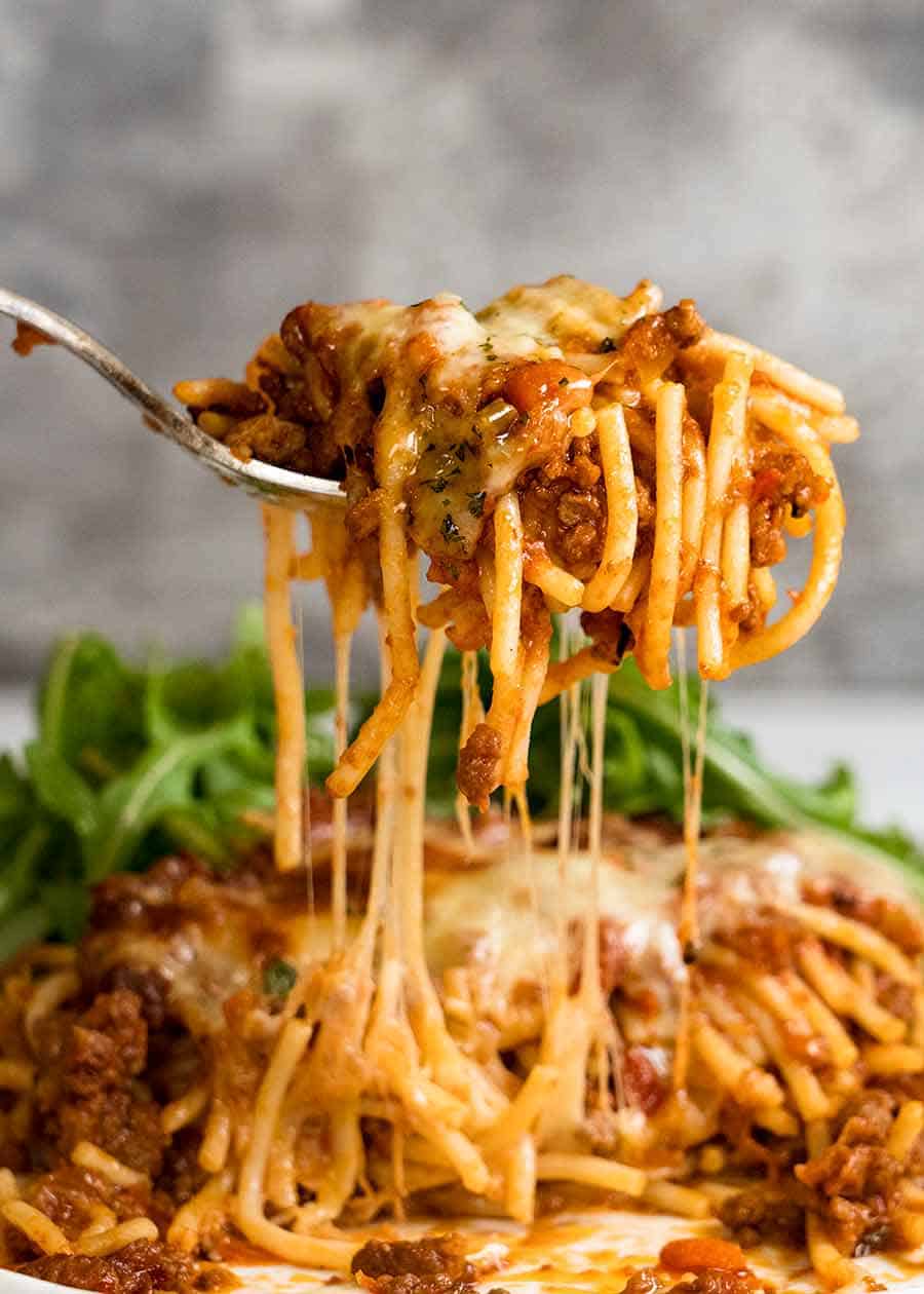 Baked Spaghetti Epic   RecipeTin Eats