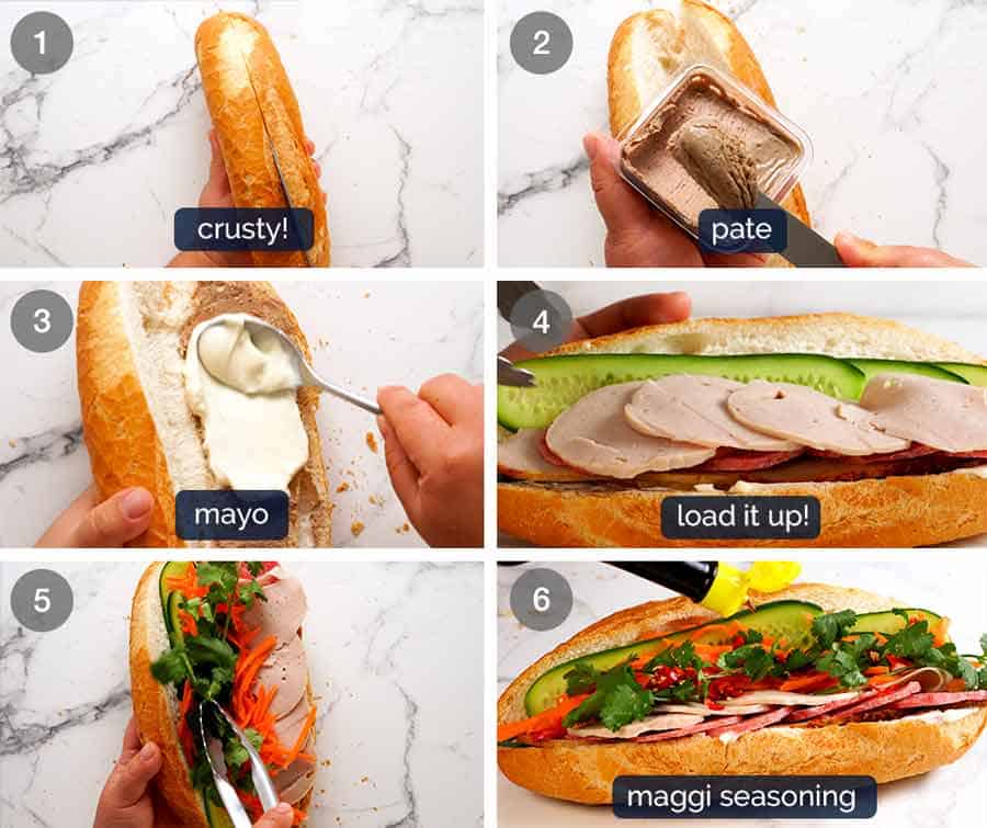 How to make Banh Mi Vietnamese Sandwich