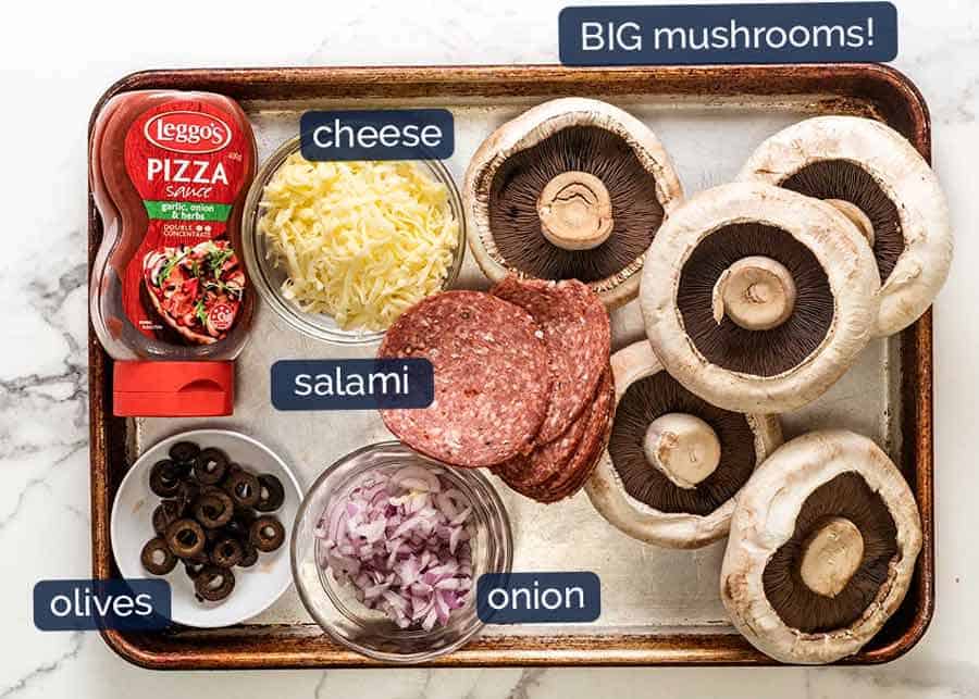 Ingredients in Pizza Stuffed Mushrooms