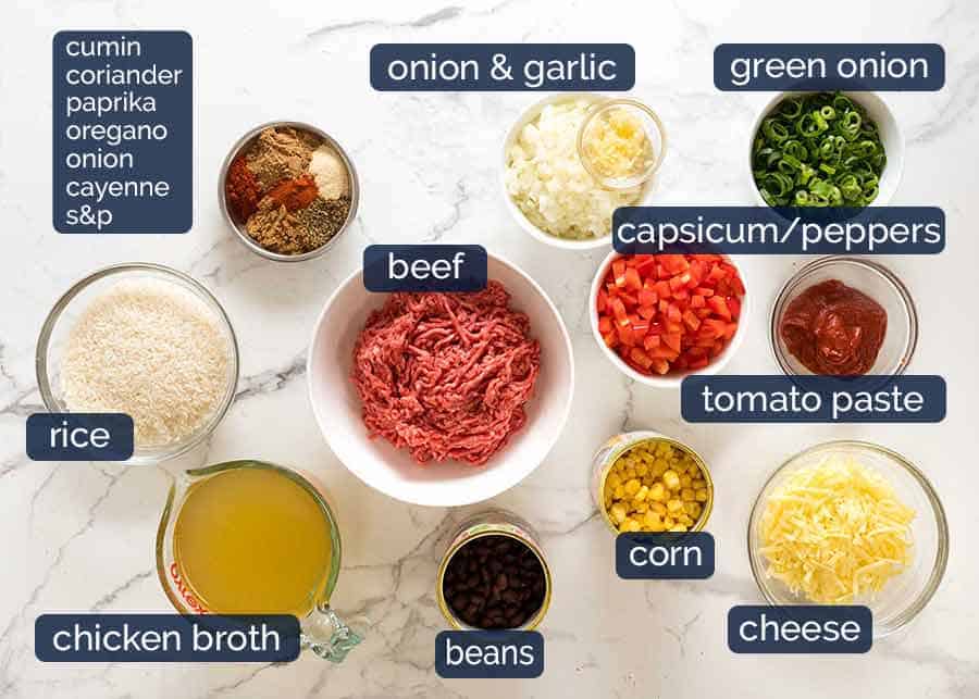 What goes in Mexican Ground Beef Casserole