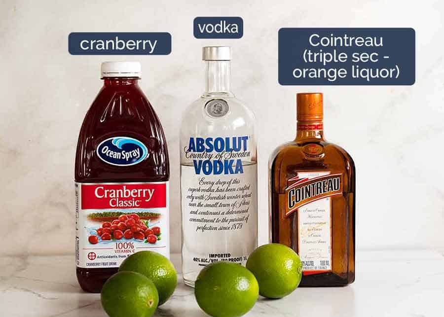 What goes in Cosmopolitan cocktails
