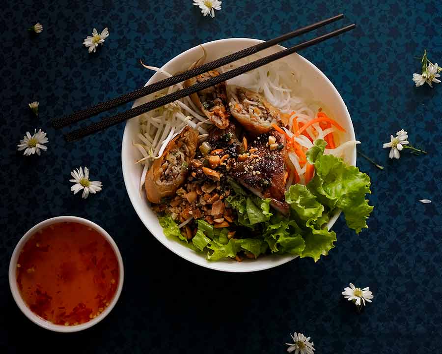 Vietnamese Lemongrass Pork Noodle Bowls - Bun Thit Nuong