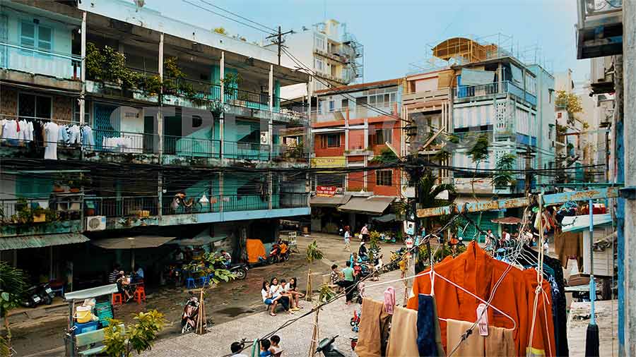 Street food ghetto in Ho Chi Minh City, Vietnam